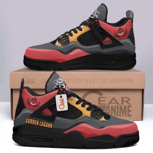 Gurren Lagann Jordan 4 Sneakers Anime Personalized Shoes JD188