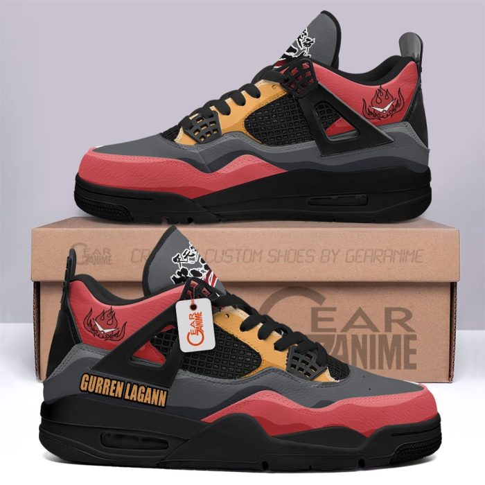 Gurren Lagann Jordan 4 Sneakers Anime Personalized Shoes JD188