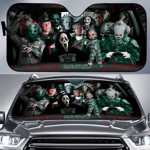 Hawaii Rainbow Warriors NCAA Halloween Car Sun Shade CSS0646