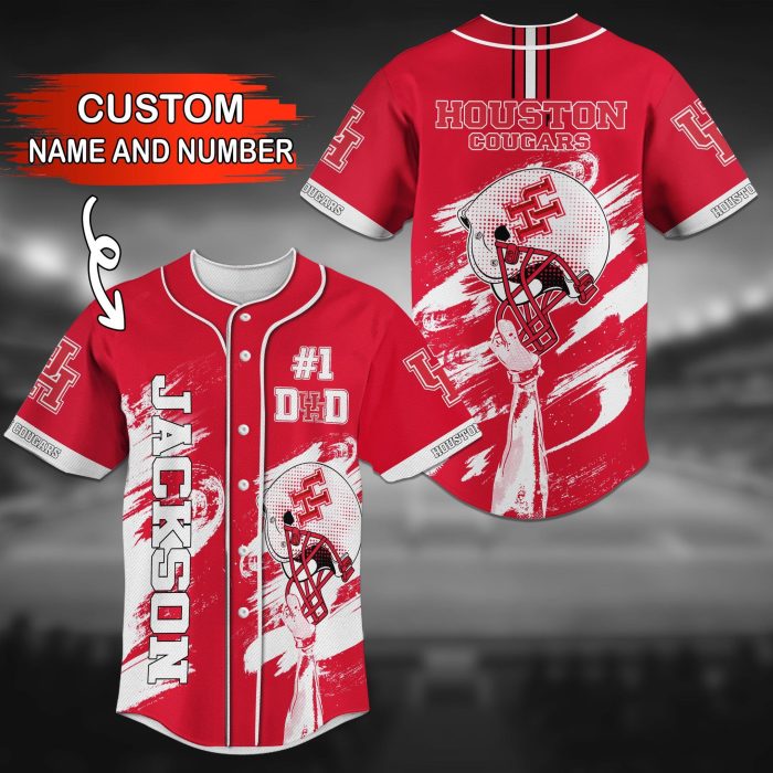 Houston Cougars NCAA Personalized Baseball Jersey BJ2259