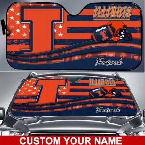 Illinois Fighting Illini NCAA Car Sun Shade CSS0636