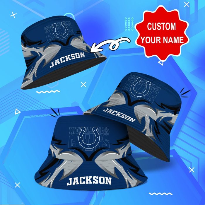 Indianapolis Colts NFL Bucket Hat Personalized SBH023
