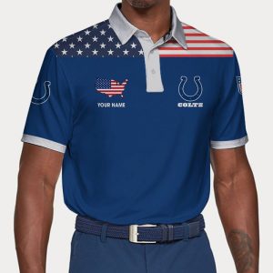 Indianapolis Colts Polo Shirt Golf Shirt 3D PLS1821