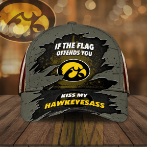 Iowa Hawkeyes If The Flag Offends You Kiss My Hawkeyesass 3D Classic Baseball Cap/Hat CGI2189