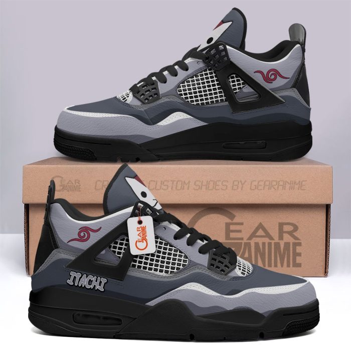 Itachi Uchiha Anbu Jordan 4 Sneakers Personalized Anime Shoes JD325