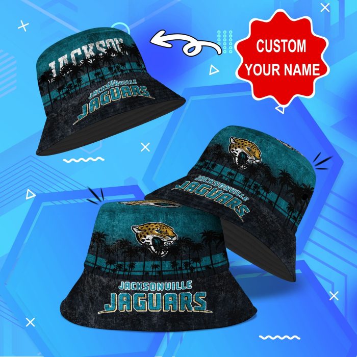 Jacksonville Jaguars NFL Bucket Hat Personalized SBH244