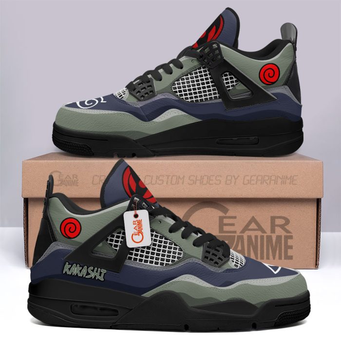 Kakashi Hatake Jordan 4 Sneakers Personalized Anime Shoes JD564