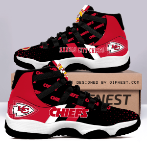 Kansas City Chiefs 3D NFL Air Jordan 11 Sneaker JD110411