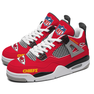 Kansas City Chiefs NFL Custom Name Jordan 4 Shoes Personalized Sneaker For Fan J4029