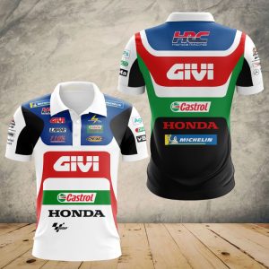 LCR Honda Team Polo Shirt Golf Shirt 3D PLS334