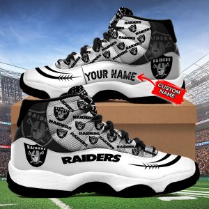 Las Vegas Raiders 3D Personalized NFL Air Jordan 11 Sneaker JD110474