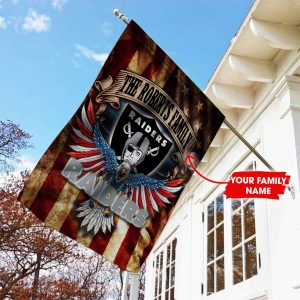 Las Vegas Raiders NFL Personalized Flag House and Garden HGF061