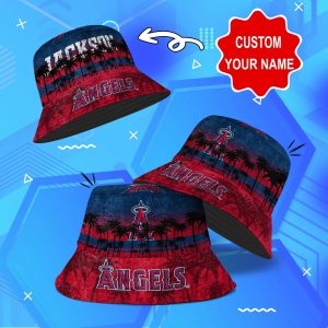 Los Angeles Angels MLB Bucket Hat Personalized SBH143
