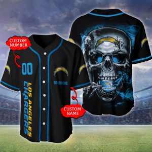 Los Angeles Chargers NFL 3D Personalized Baseball Jersey BJ1958