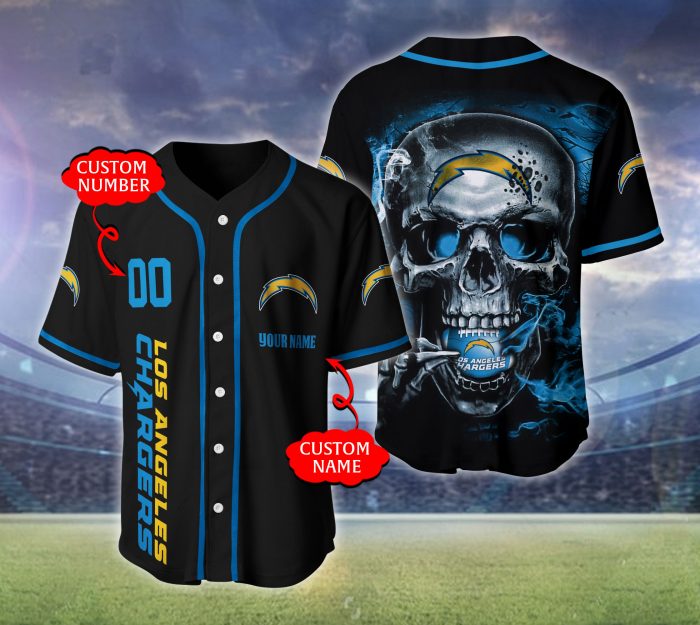 Los Angeles Chargers NFL 3D Personalized Baseball Jersey BJ1958