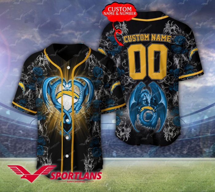 Los Angeles Chargers NFL 3D Personalized Baseball Jersey BJ1982