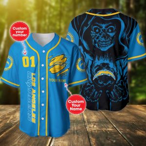 Los Angeles Chargers NFL Baseball Jersey Custom Name And Number BJ2048