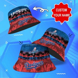 Los Angeles Dodgers MLB Bucket Hat Personalized SBH084