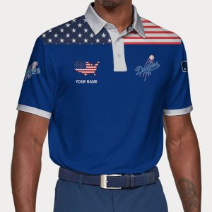 Los Angeles Dodgers Polo Shirt Golf Shirt 3D PLS1845