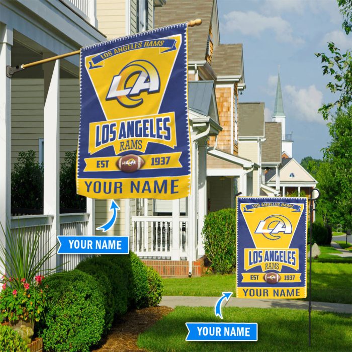Los Angeles Rams NFL Personalized Flag House and Garden HGF073