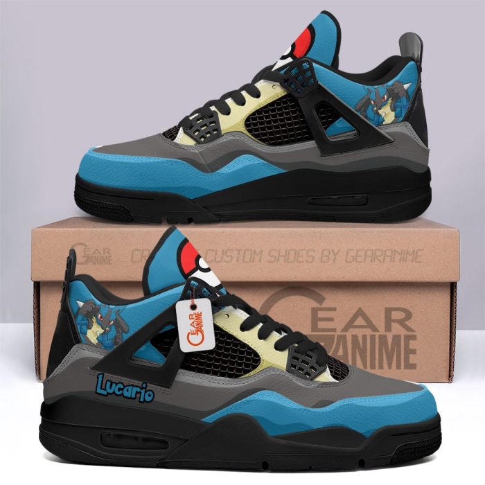 Lucario Anime Jordan 4 Sneakers Custom Personalized Shoes JD353