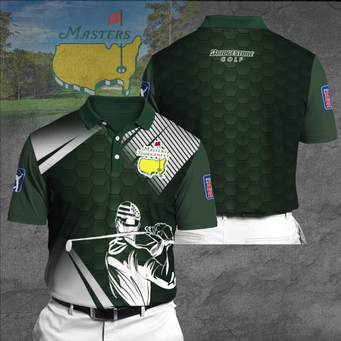 Masters Tournament Bridgestone Polo Shirt Golf Shirt 3D PLS312