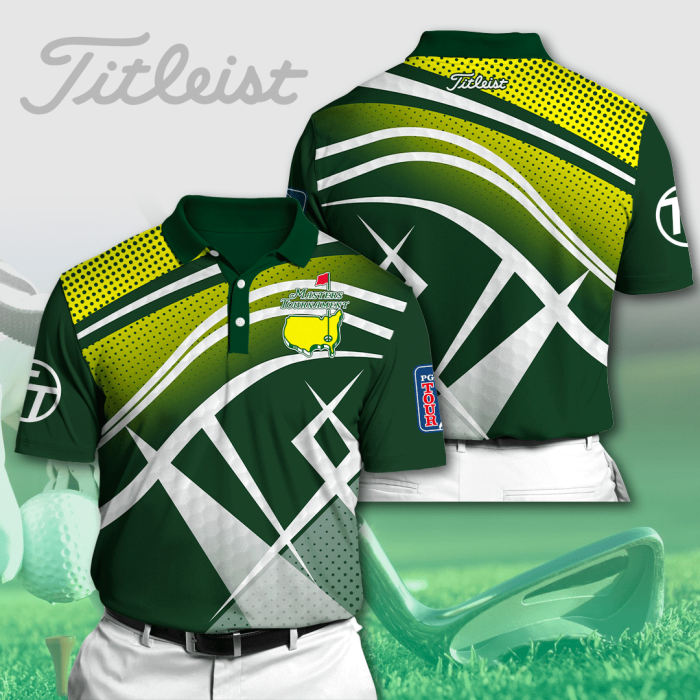 Masters Tournament Titleist Polo Shirt Golf Shirt 3D PLS110