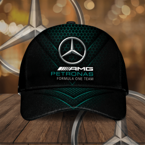 Mercedes AMG Petronas F1 Team Classic Green Trellis Baseball Cap - Black CGI2134