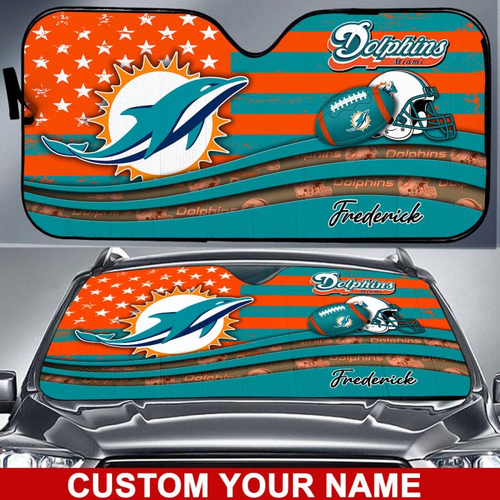 Miami Dolphins NFL Car Sun Shade CSS0481