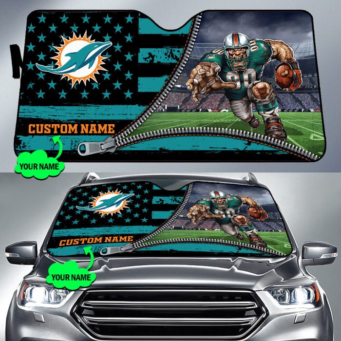 Miami Dolphins NFL Car Sun Shade CSS0483