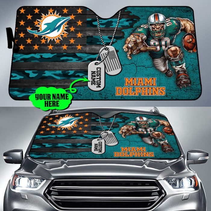 Miami Dolphins NFL Car Sun Shade CSS0529