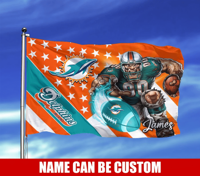 Miami Dolphins NFL Fly Flag Outdoor Flag Trend 2023 Fl258