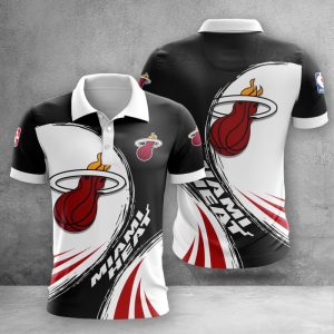 Miami Heat Polo Shirt Golf Shirt 3D PLS2414
