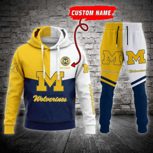 Michigan Wolverines Ncaa Combo Hoodie And Joggers Gift For Fans CHJ331