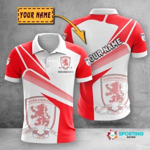 Middlesbrough F.C Polo Shirt Golf Shirt 3D PLS384