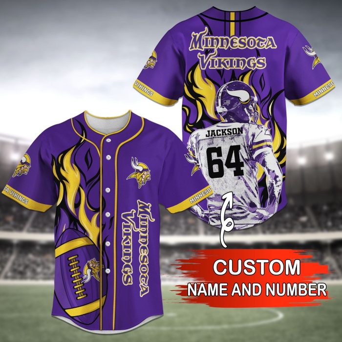 Minnesota Vikings NFL Baseball Jersey Personalized Trend 2023 BJ2475