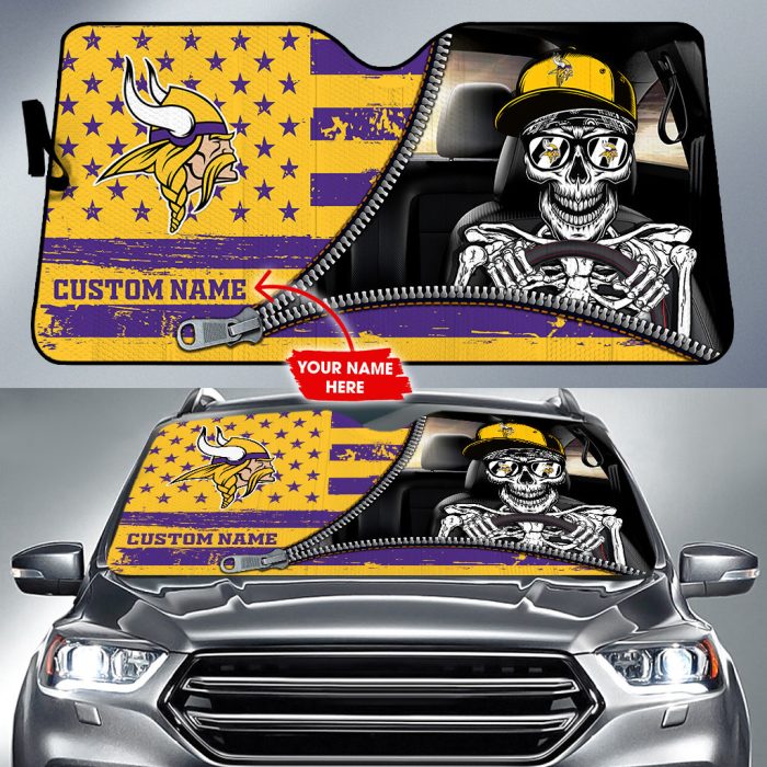 Minnesota Vikings NFL Football Team Car Sun Shade CSS0712