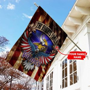 Minnesota Vikings NFL Personalized Flag House and Garden HGF069