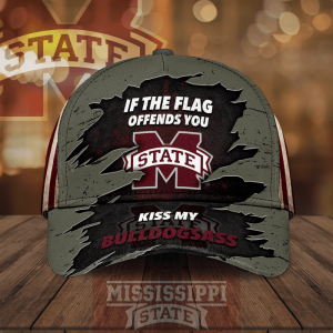 Mississippi State Bulldogs If The Flag Offends You Kiss My Bulldogsass 3D Classic Baseball Cap/Hat CGI2226