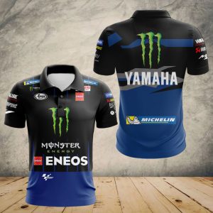 Monster Energy Yamaha MotoGP Polo Shirt Golf Shirt 3D PLS338