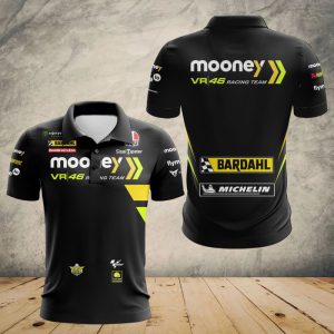 Mooney VR46 Racing Team Polo Shirt Golf Shirt 3D PLS339