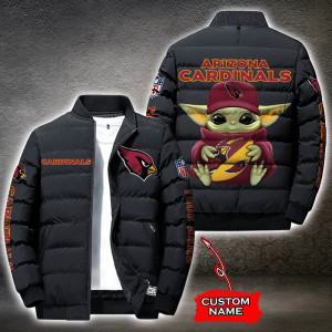 NFL Arizona Cardinals Custom Name Baby Yoda Down Jacket Puffer Jacket PJ027