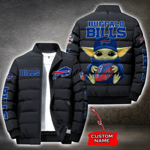 NFL Buffalo Bills Custom Name Baby Yoda Down Jacket Puffer Jacket PJ044