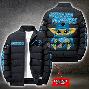 NFL Carolina Panthers Custom Name Baby Yoda Down Jacket Puffer Jacket PJ055