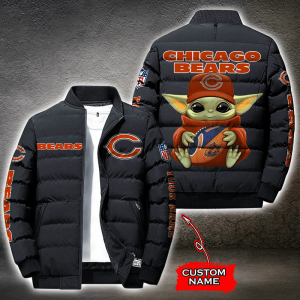 NFL Chicago Bears Custom Name Baby Yoda Down Jacket Puffer Jacket PJ056