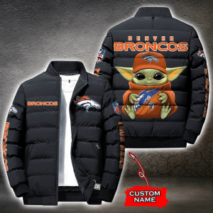 NFL Denver Broncos Custom Name Baby Yoda Down Jacket Puffer Jacket PJ035