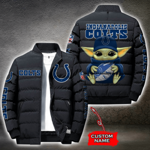 NFL Indianapolis Colts Custom Name Baby Yoda Down Jacket Puffer Jacket PJ029