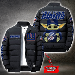 NFL New York Giants Custom Name Baby Yoda Down Jacket Puffer Jacket PJ021