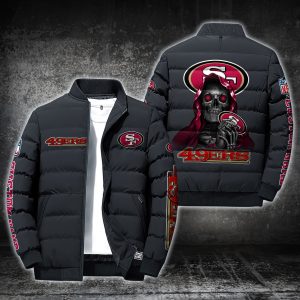 NFL San Francisco 49ers Custom Name Skull Down Jacket Puffer Jacket PJ047