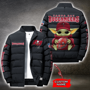 NFL Tampa Bay Buccaneers Custom Name Baby Yoda Down Jacket Puffer Jacket PJ045